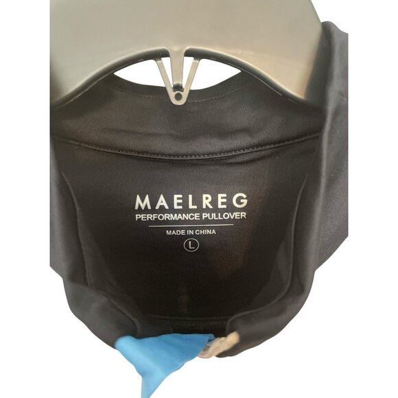 MAELREG Performance 1/4 Zip Pullover Top Tan Black UPF30+ Moisture Wicking L NWT - Picture 3 of 6